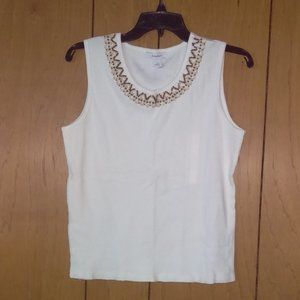 Size L Dressbarn Tank Top - White